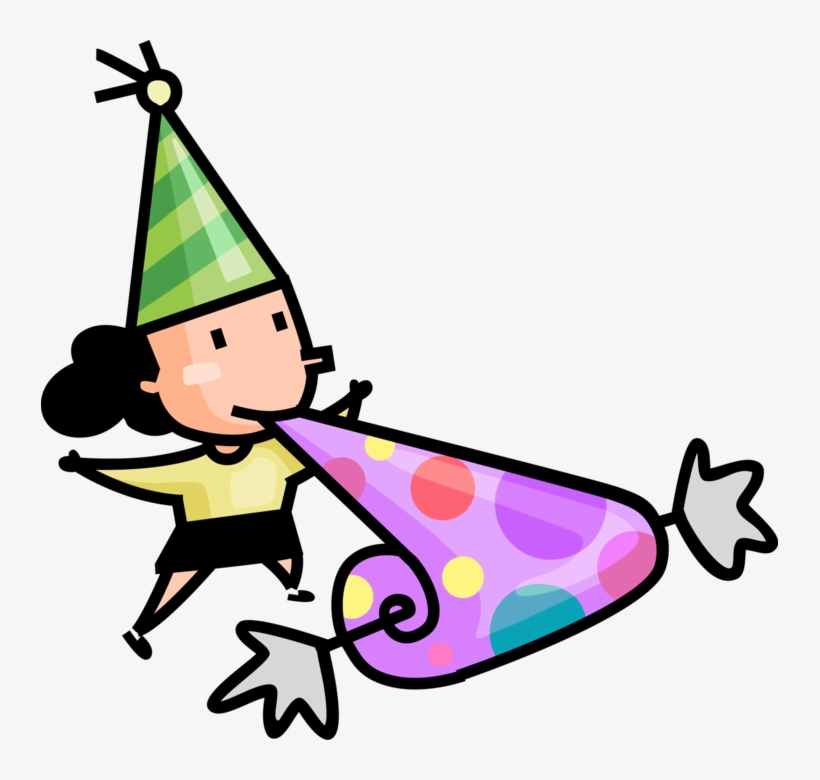 Vector Illustration Of Birthday Girl Has Fun At Birthday, transparent png