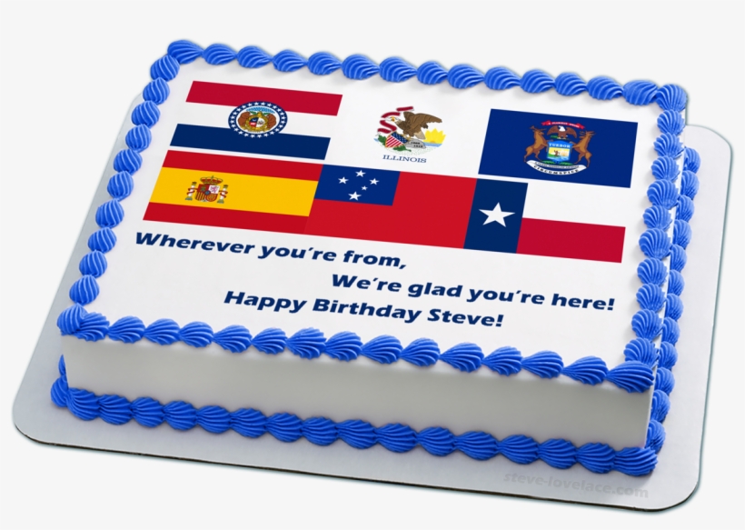 Steve Lovelace Birthday Cake - Edible Ink Printing, transparent png