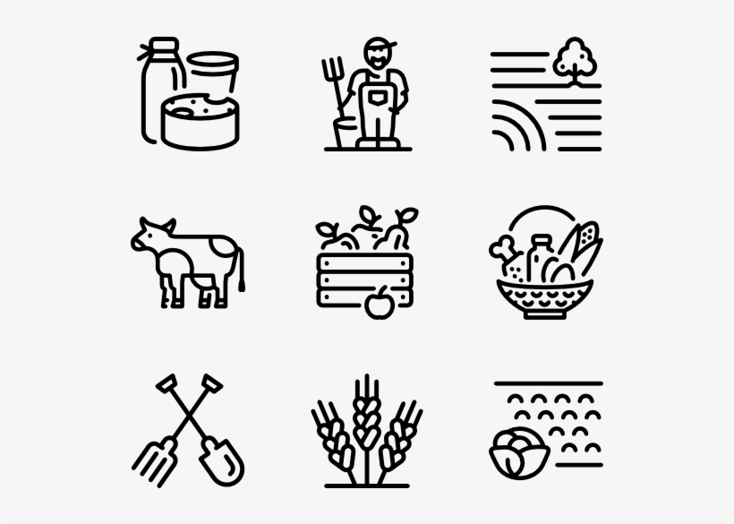 Farming Line Craft - Manufacturing Icons, transparent png