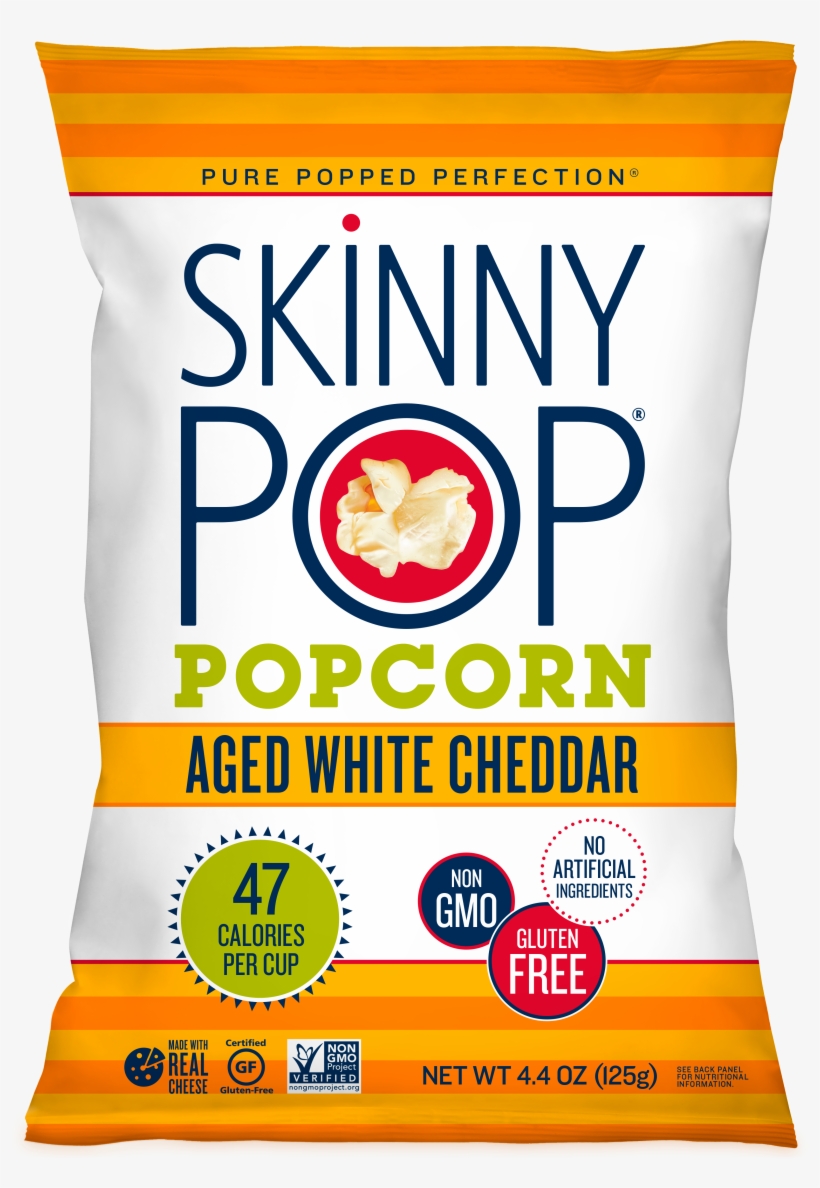 Aged White Cheddar Popcorn - Skinny Pop Aged White Cheddar Popcorn, transparent png