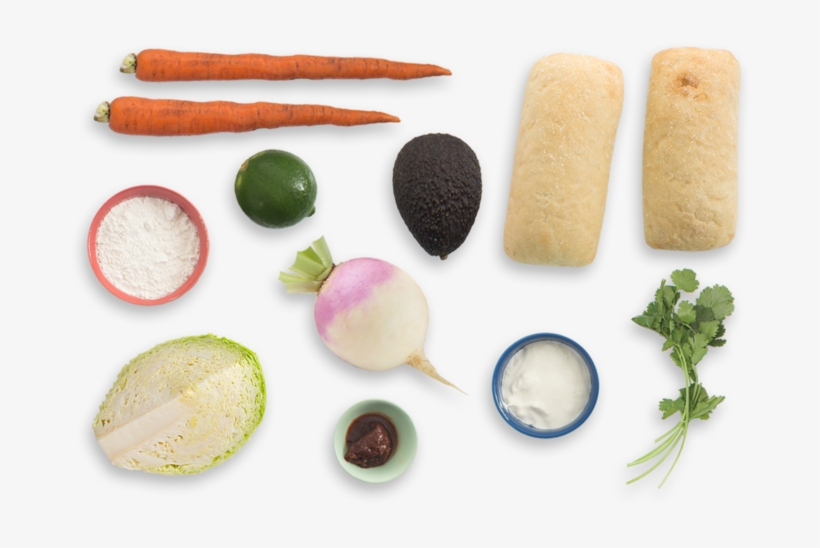 Avocado Tempura Tortas With Spicy Turnip & Cabbage-carrot - Turnip And Avocado, transparent png
