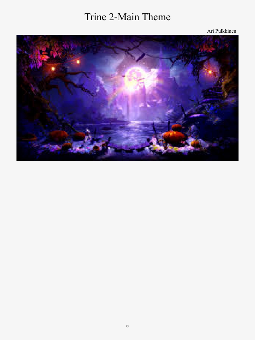 Print - Trine 2 Landscape, transparent png
