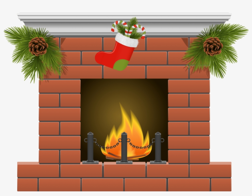 Picture Freeuse Library Christmas Stockings Fireplace - Fireplace Clipart Png, transparent png