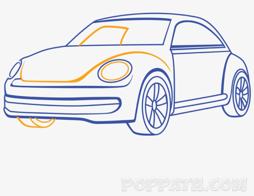 How To Draw A Simple Car Pop Path - Car, transparent png