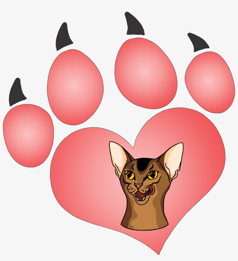 Hotsigns And Decals - Love Paw Print, transparent png
