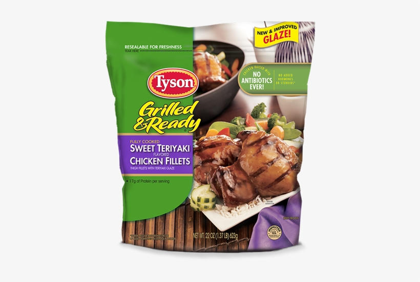 Frozen Grilled Sweet Teriyaki Chicken Fillets - Tyson Grilled Teriyaki Chicken, transparent png