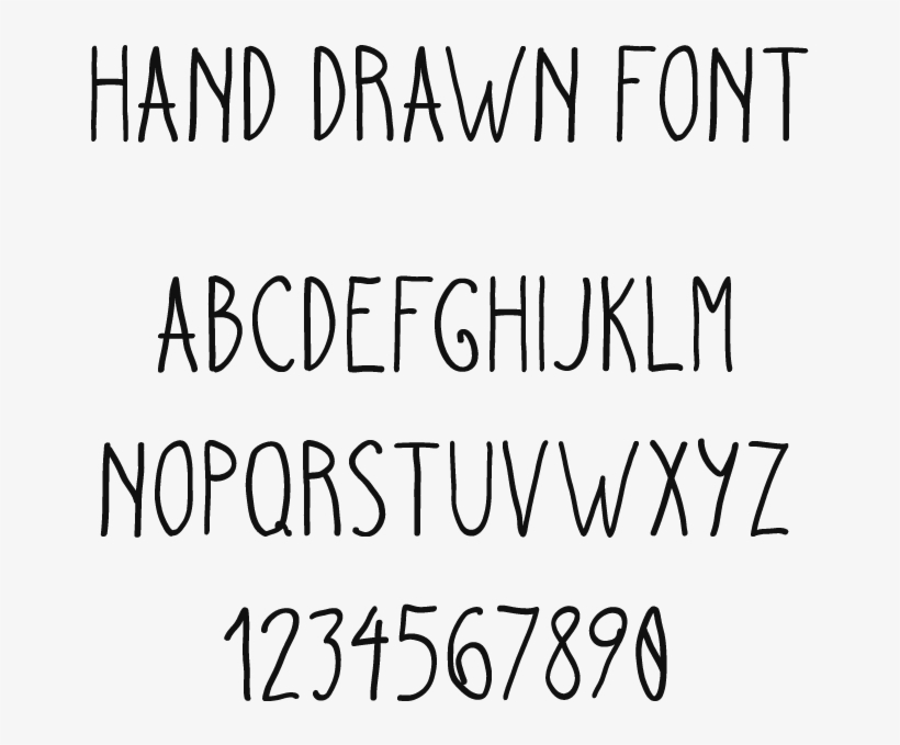 Hand Drawn Font Demo - Calligraphy, transparent png
