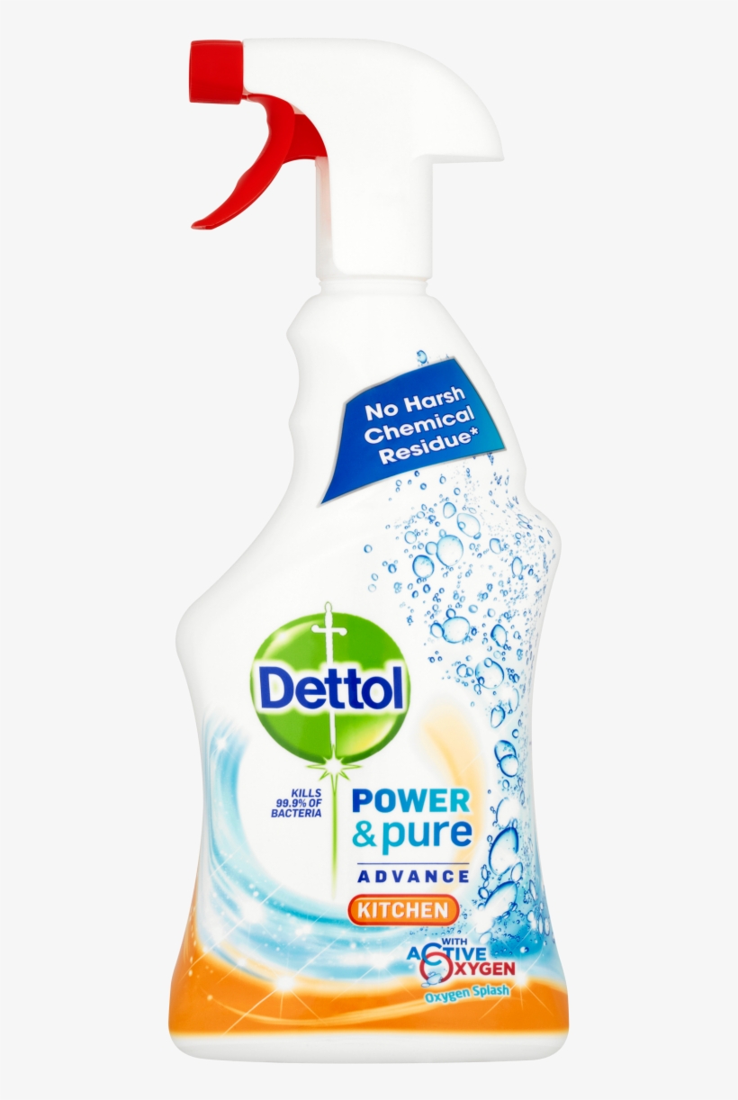 Dettol Power & Pure Advance Kitchen Spray - Dettol Power & Pure, transparent png