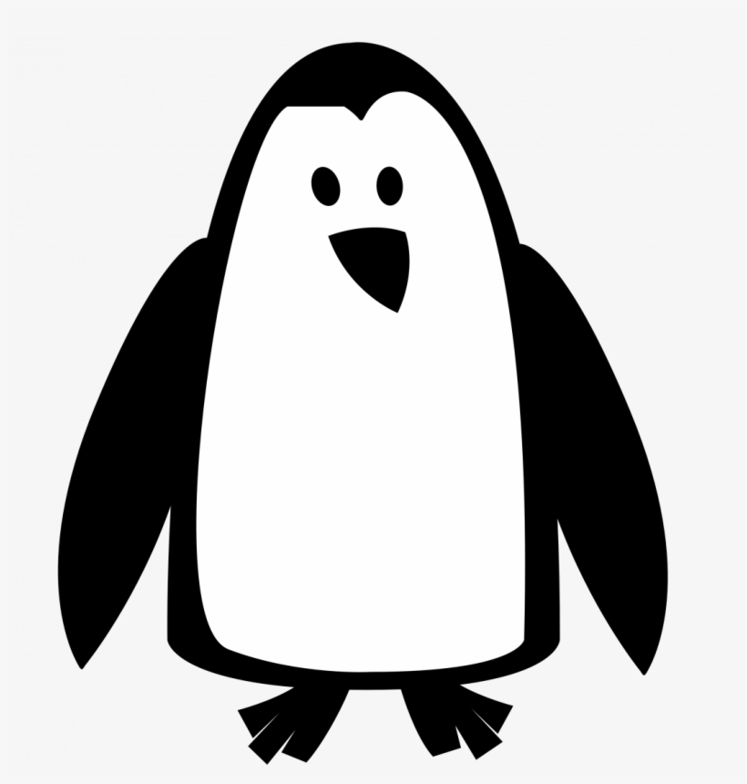 Large Size Of How To Draw A Cartoon Penguin Head Christmas - Penguin Clip Art Black And White, transparent png