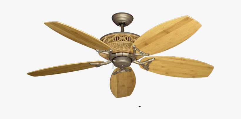 Picture Of Tiki Antique Bronze With 52" Oar Bamboo - Ceiling Fan, transparent png