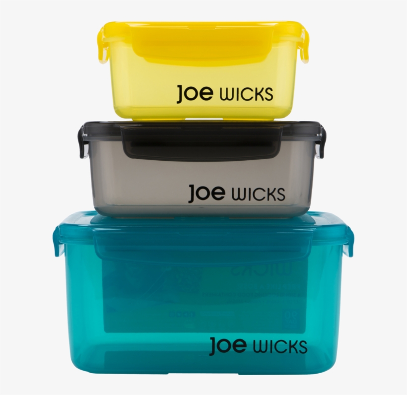 3 Piece Food Container Set - Plastic, transparent png