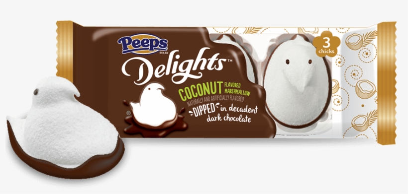 Coconut Delights™ Dipped In Dark Chocolate - Peeps Flavours Blueberry Delights, transparent png