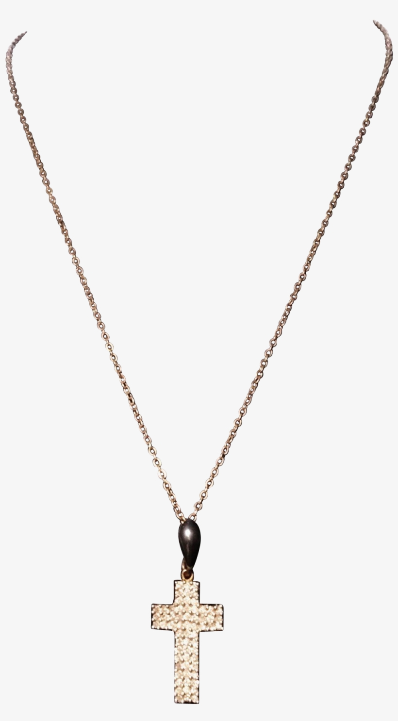 Vintage Diamond Crucifix Pendant, Art Deco Silver And - Locket, transparent png