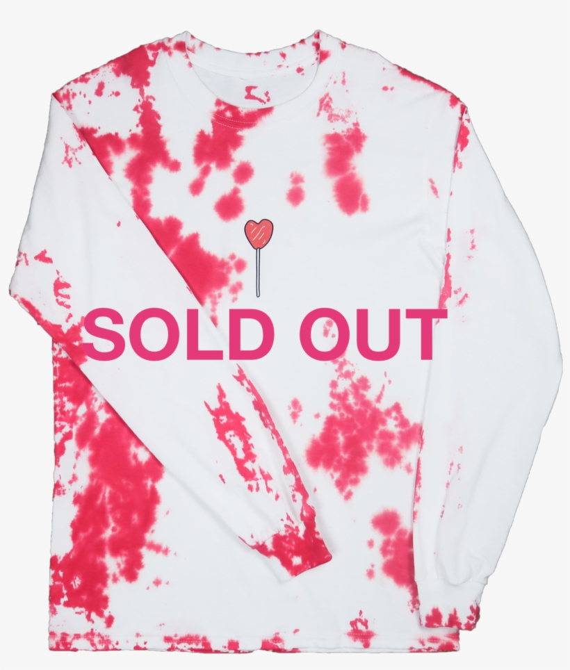 Splatter Dyed Pop Heart L/s, transparent png