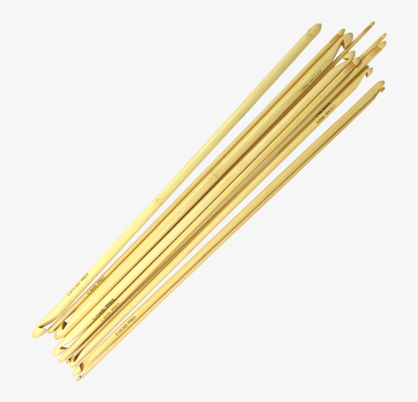 5" Bamboo Croknit Double Ended Crochet Hooks - Paint Brush, transparent png