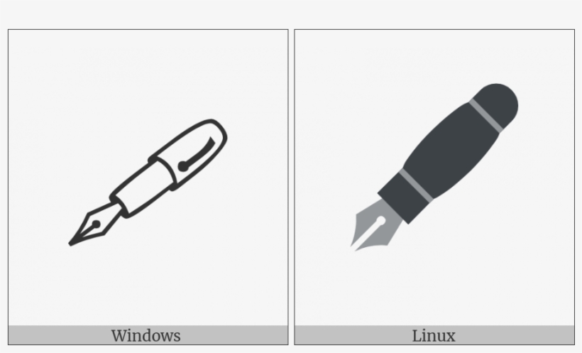 Lower Left Fountain Pen On Various Operating Systems - Fountain Pen, transparent png