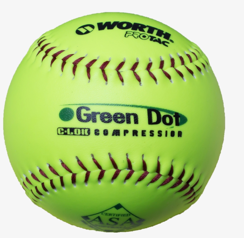 Worth Protac 52/300 Asa Green Dot 11" Slowpitch Softballs - Fake Ken Griffey Jr Autograph, transparent png