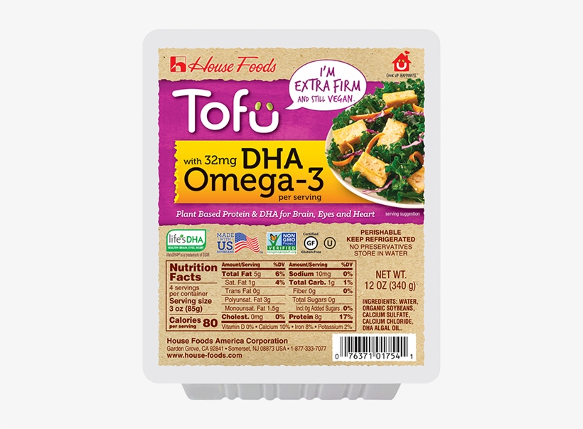 Dha Omega 3 Tofu Extra Firm 3 Oz Tofu 600x600 PNG Download PNGkit