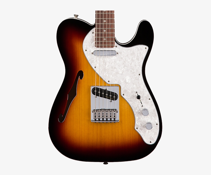Fender Deluxe Tele Thinline Pf 3csb, transparent png