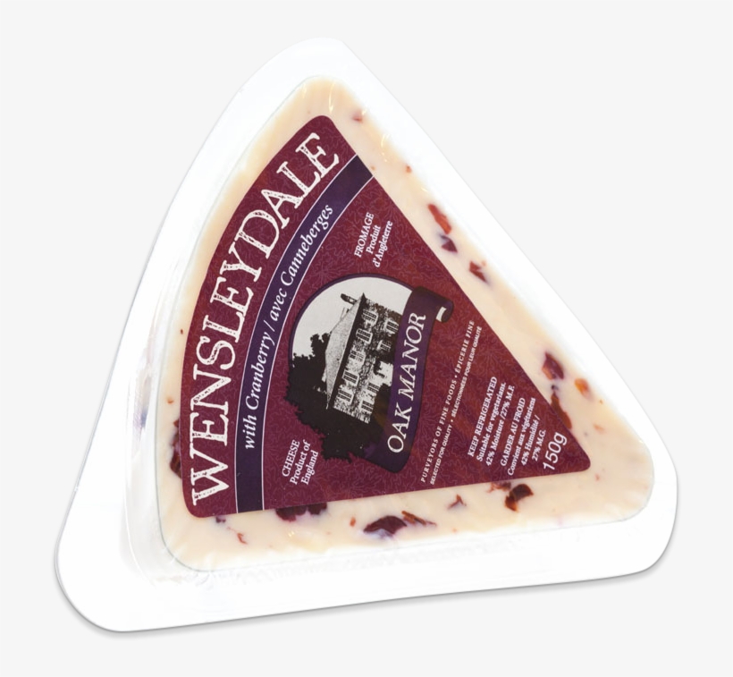 Oak Manor Wensleydale & Cranberry - Gruyère Cheese, transparent png