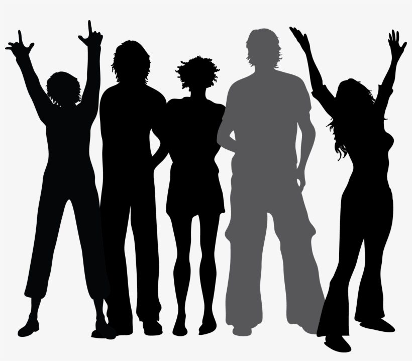 Group Silhouette - Silhouette, transparent png