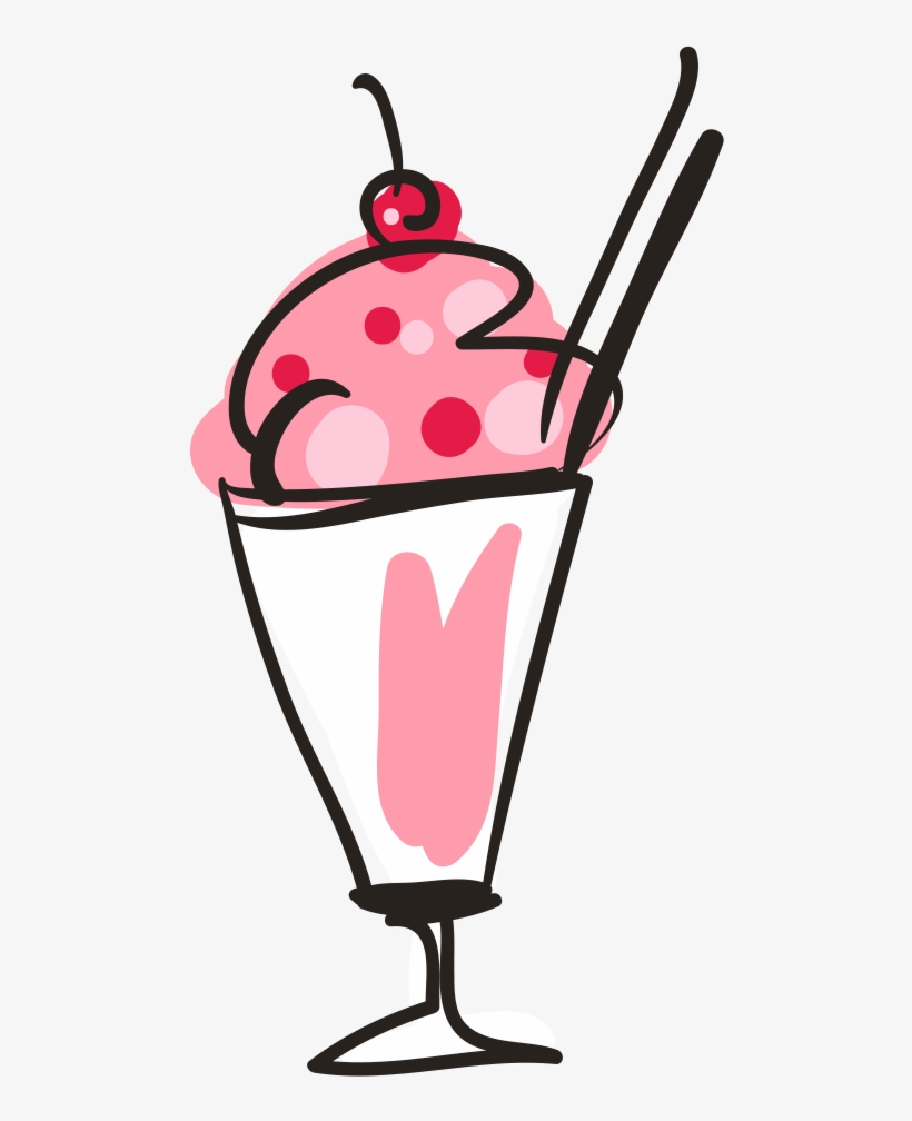 Ice Cream Cone Sundae Vector Material - Ice Cream, transparent png