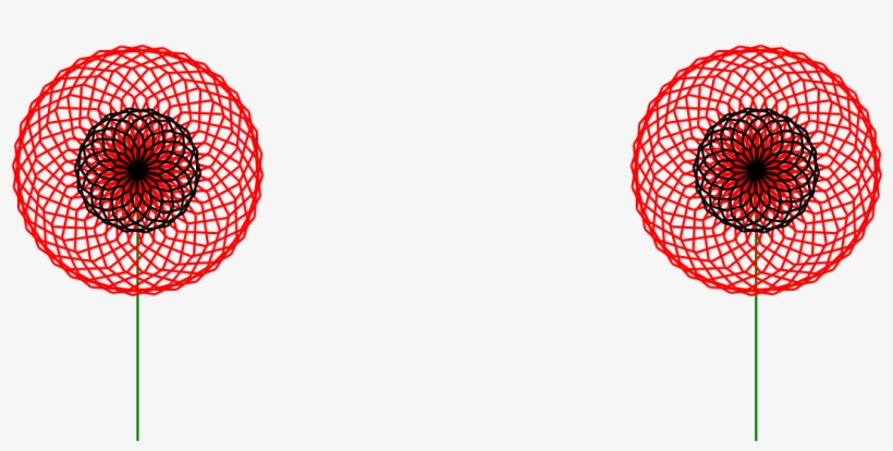 Poppies - Circle, transparent png