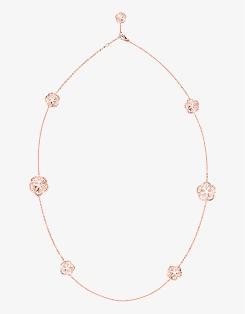 Necklace 18k Red Gold And Seven Mother‑of‑pearl Cabochons - Oro Rojo Collar, transparent png