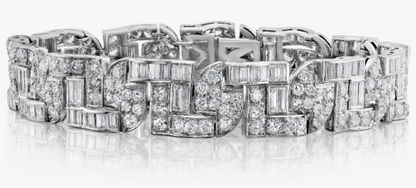 Art Deco Fancy Diamond Bracelet - Bracelet, transparent png