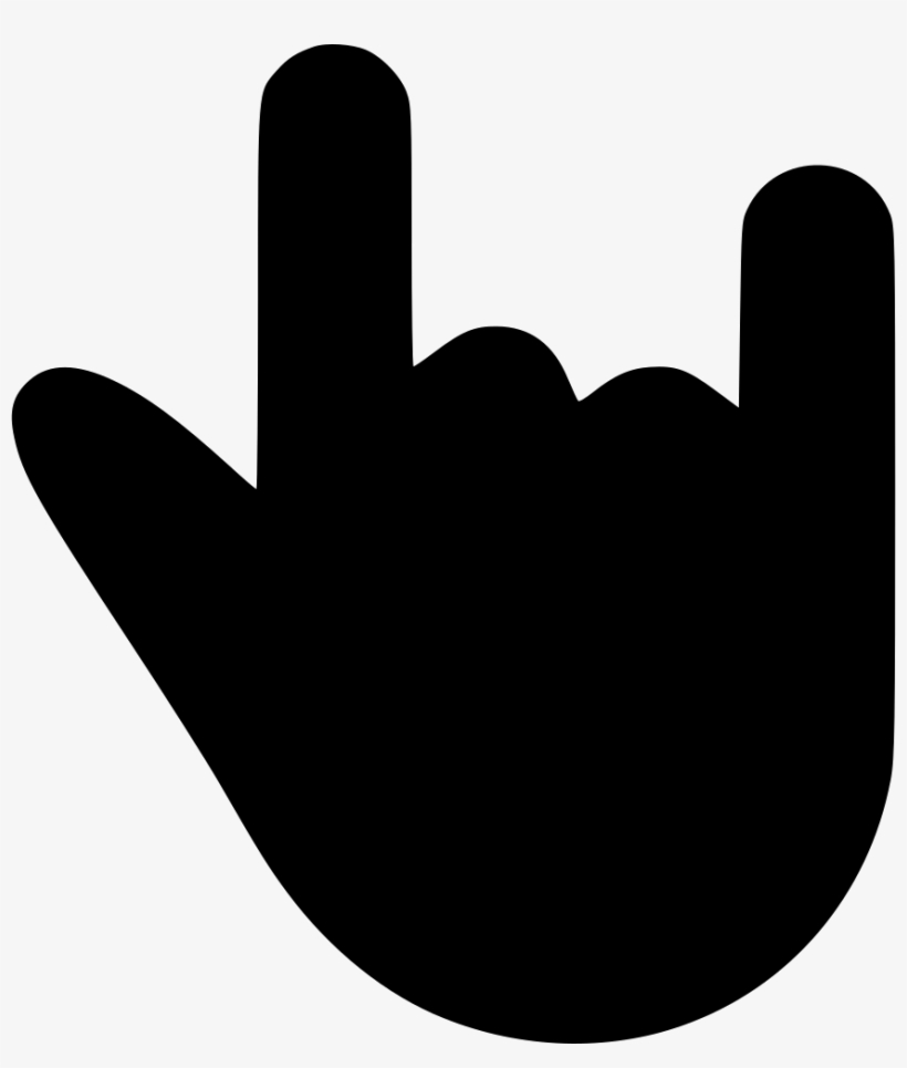 Png File - Rock Hand Png Black, transparent png