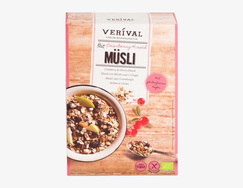 Verival Cranberry-kirsch Müsli - Muesli Verival Bio, transparent png