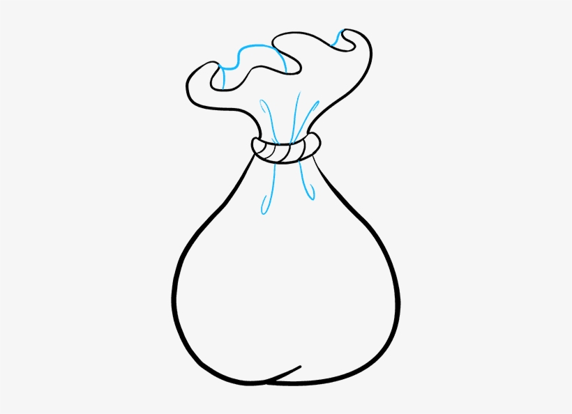 How To Draw Cartoon Money - Line Art, transparent png