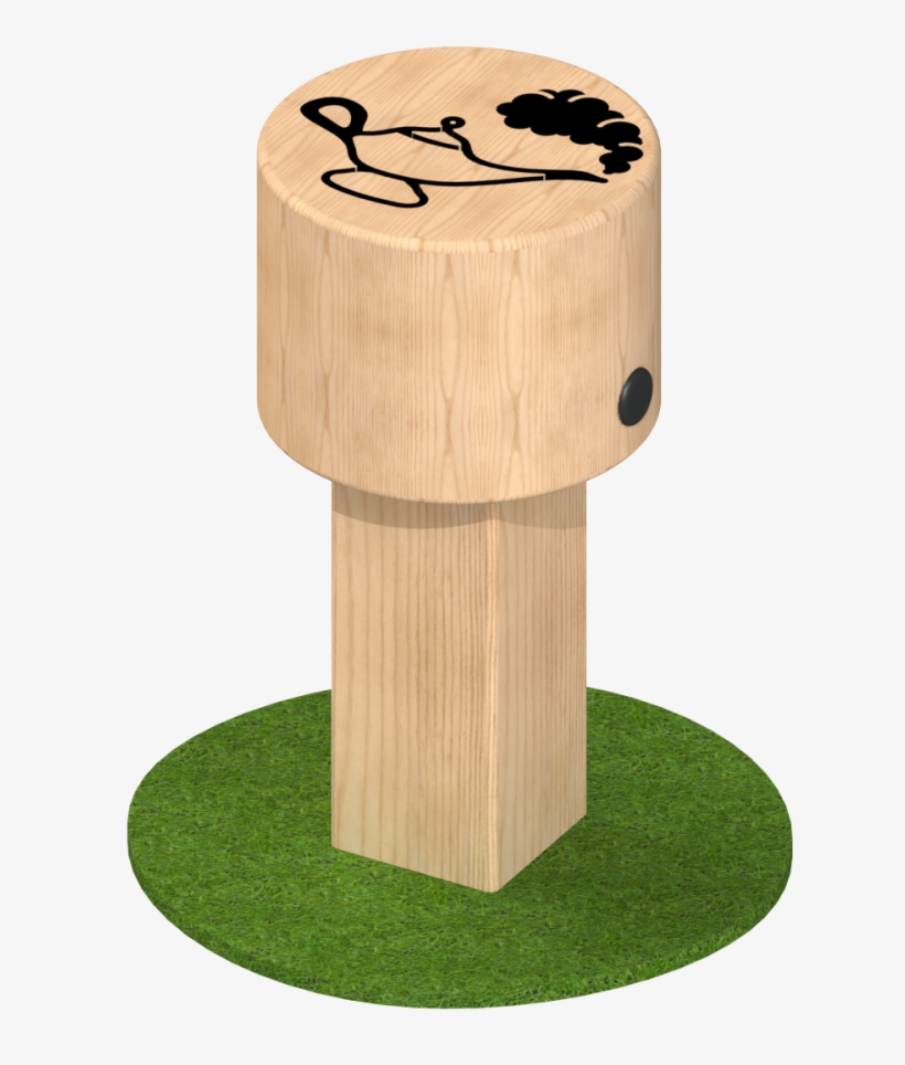 Genie's Lamp Button Stool - Plywood, transparent png