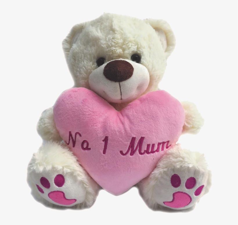 12" No 1 Mum Teddy Bear - Teddy Bear, transparent png