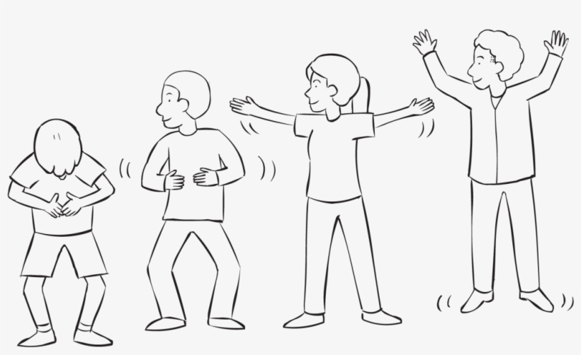 Back Line Of People Involved In Series Of Warm-ups - Line Art, transparent png