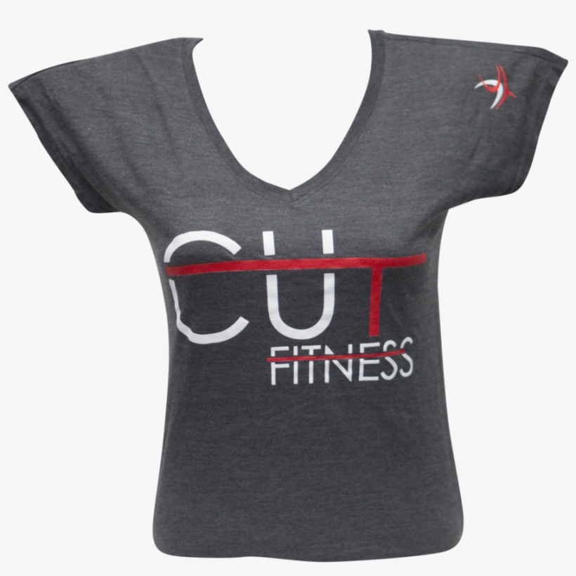 Grey Cut Fitness Logo Tee - Active Tank, transparent png