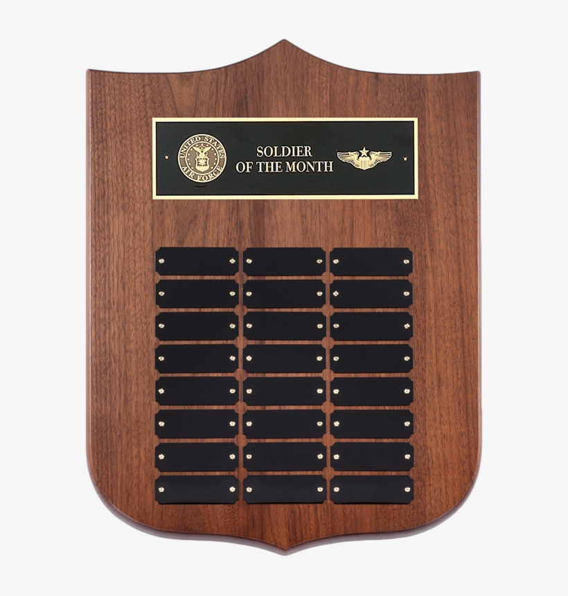 Genuine Walnut Shield Perpetual Plaque - Wood, transparent png