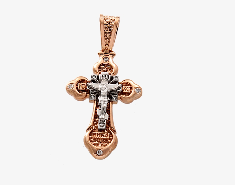 Golden Cross Png - Киев Купить Серебряный Крест С Позолотой Киев, transparent png