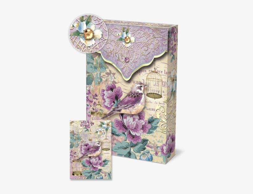 Lilac Birdcage Pouch Note Cards - Seahorse, transparent png
