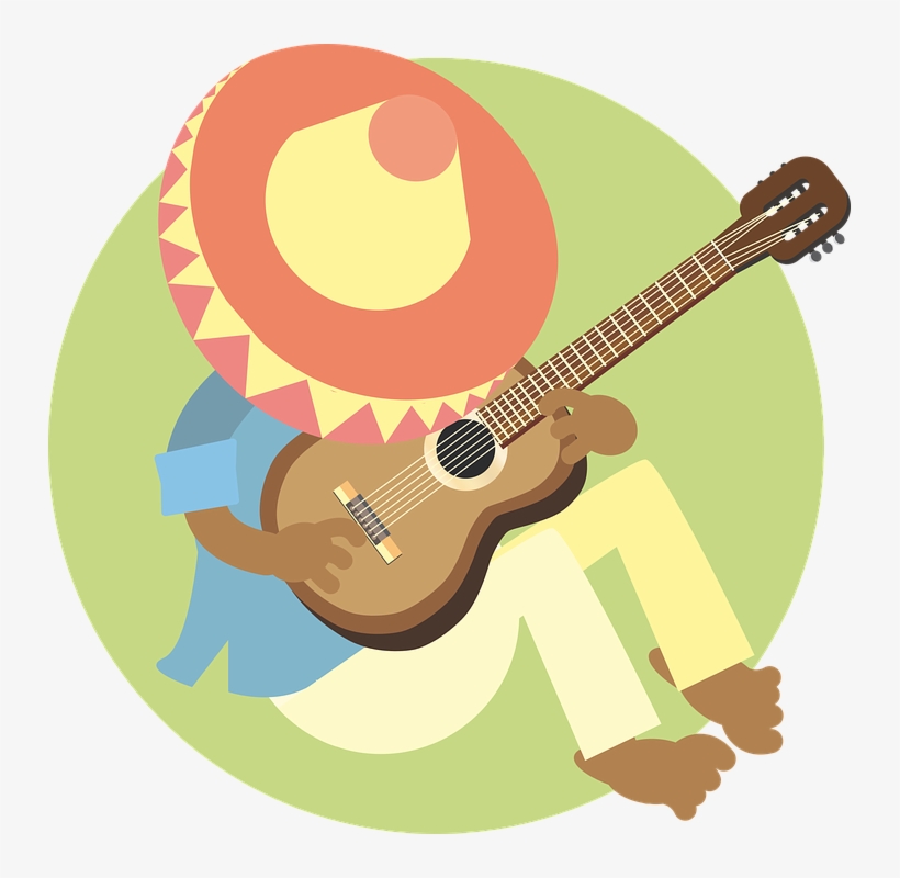 Man, Sleeping, Mexican, Guitar, Music, Sombrero - Mexican Sleeping Png, transparent png