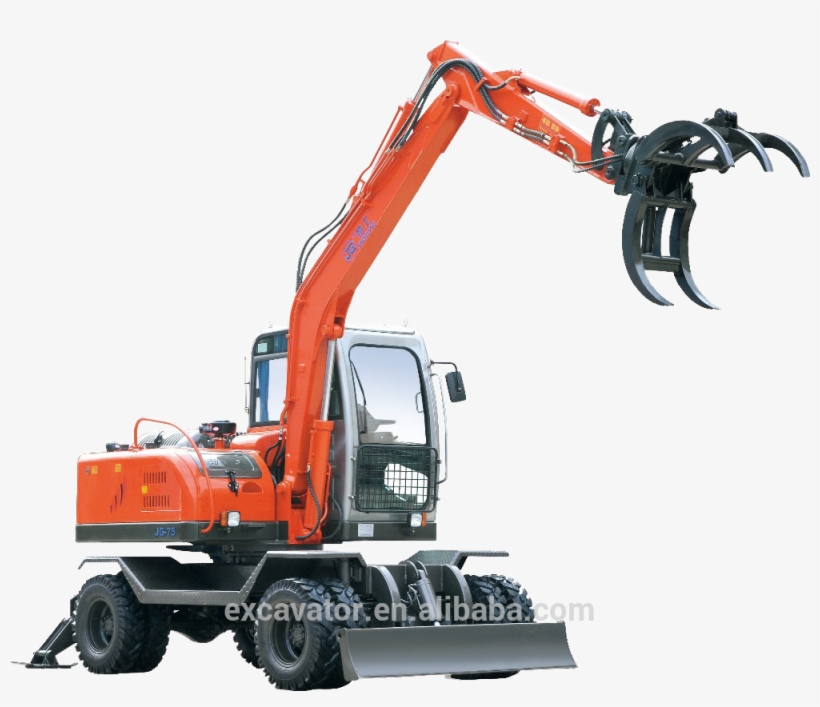 Hydraulic Rotating Sugarcane Grapple Loader Sugar Cane - Wheeled Excavator With Grab, transparent png
