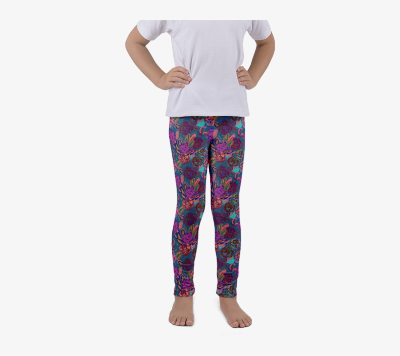 Roses Pink Kids Leggings - Kids Leggings Png, transparent png