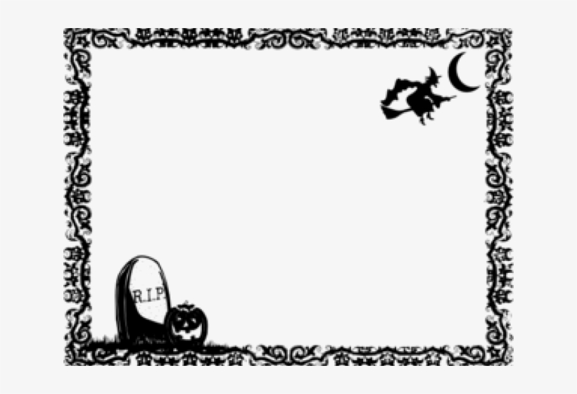 Halloween Frame Black And White, transparent png