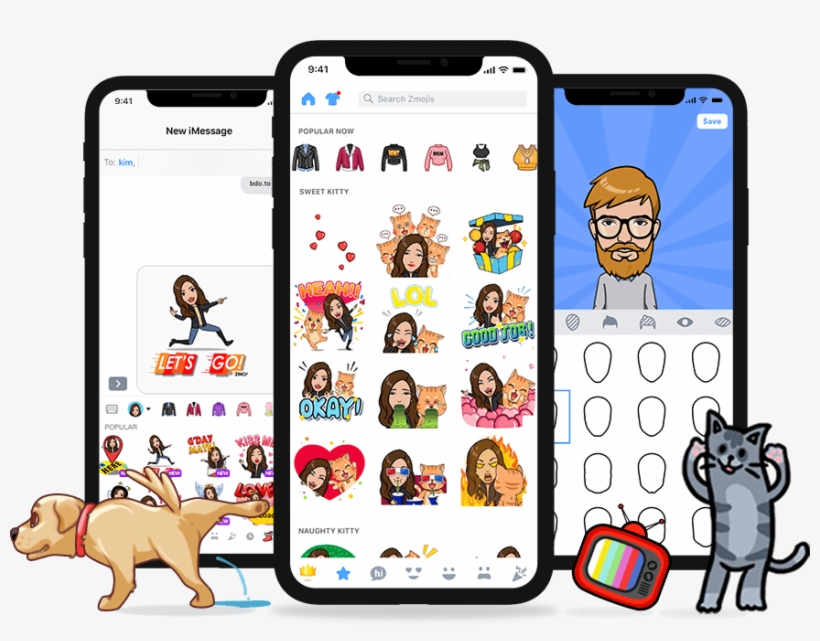 Zmoji Phone - Cartoon, transparent png