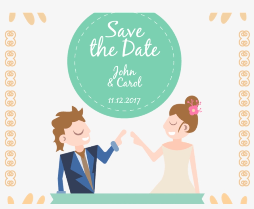 Wedding Crown Vector Freeuse Stock Invitation Techflourish - Save The Date Wedding Couple Png, transparent png