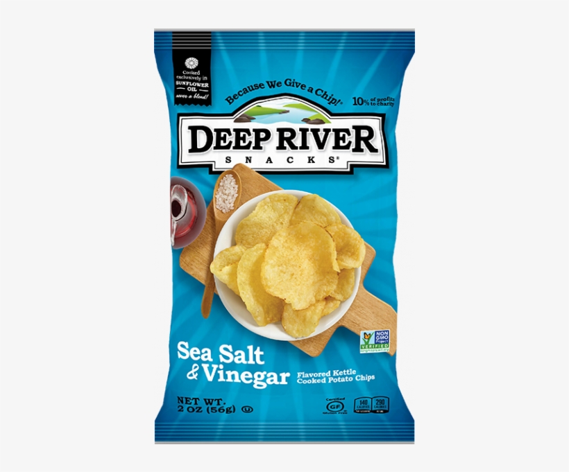 Deep River Sea Salt And Vinegar Kettle Chips 2 Oz Bags Deep River