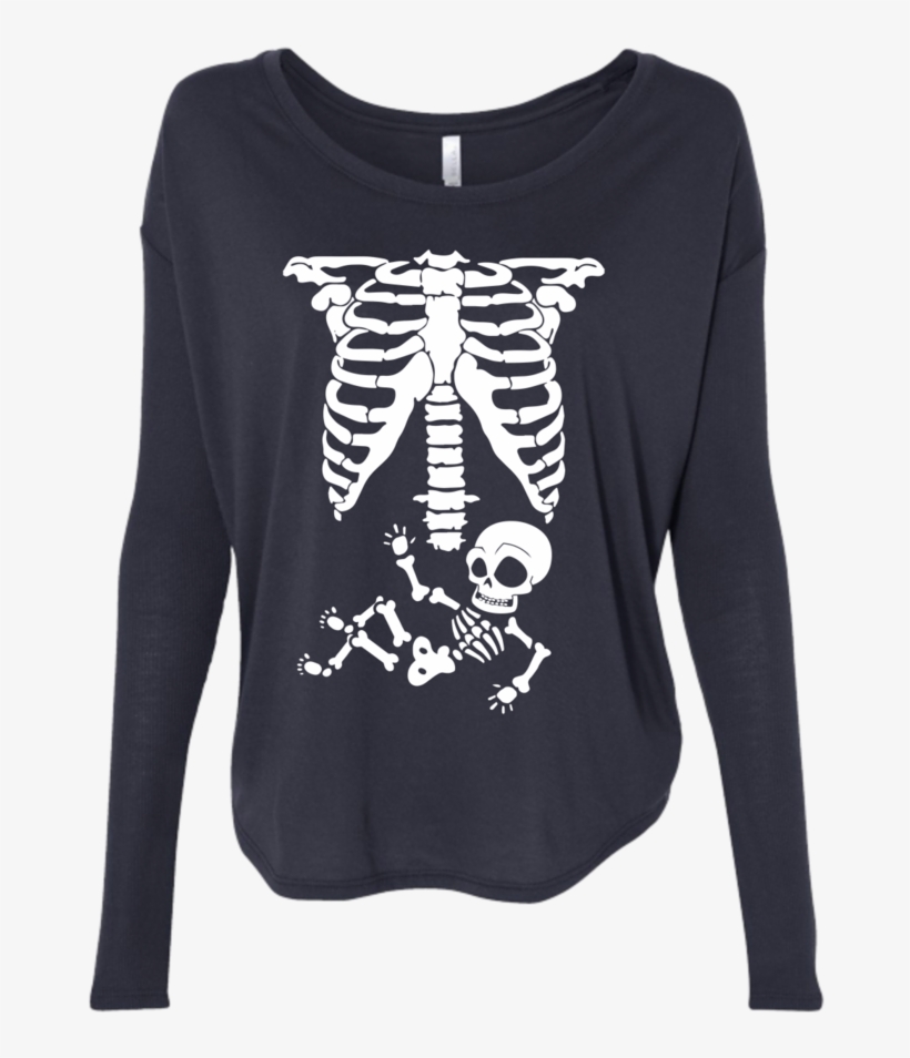 Muggies Women's Halooween Costume Funny Skeleton Rib - T-shirt, transparent png