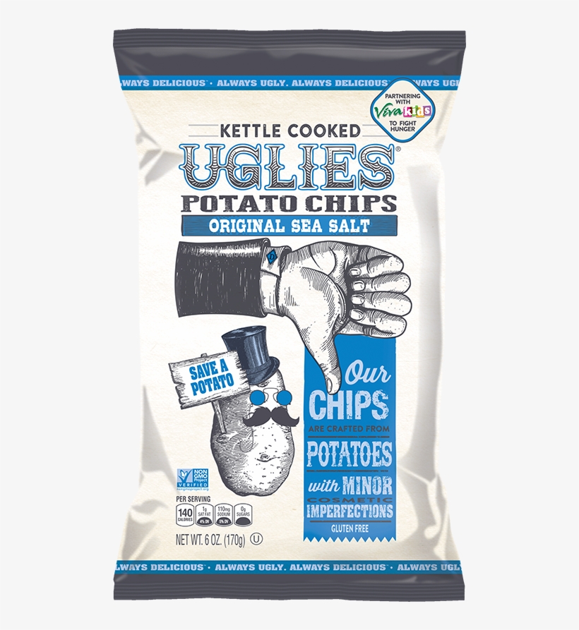 Original Sea Salt - Uglies Potato Chips, transparent png