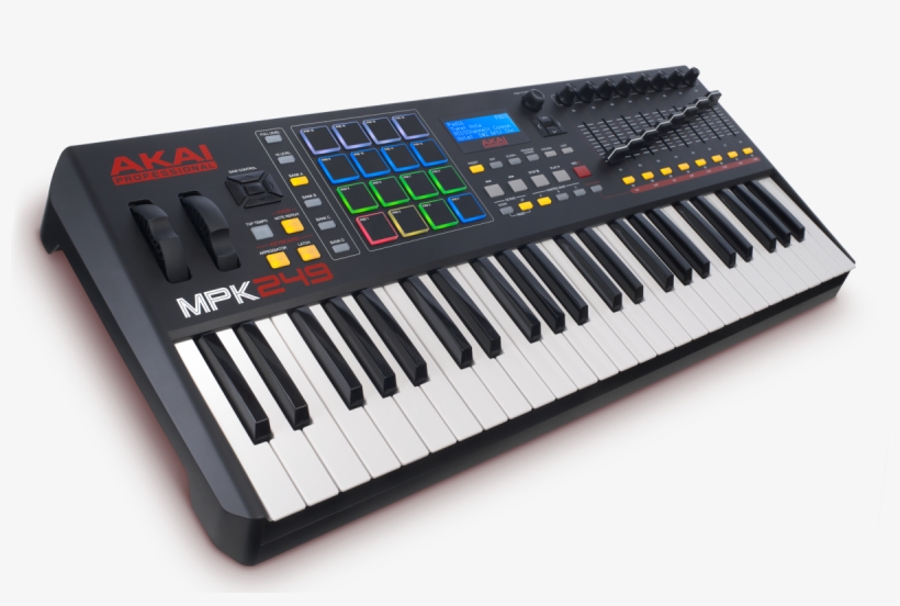 49 Key Semi-weighted Keyboard Controller - Akai Mpk 249, transparent png