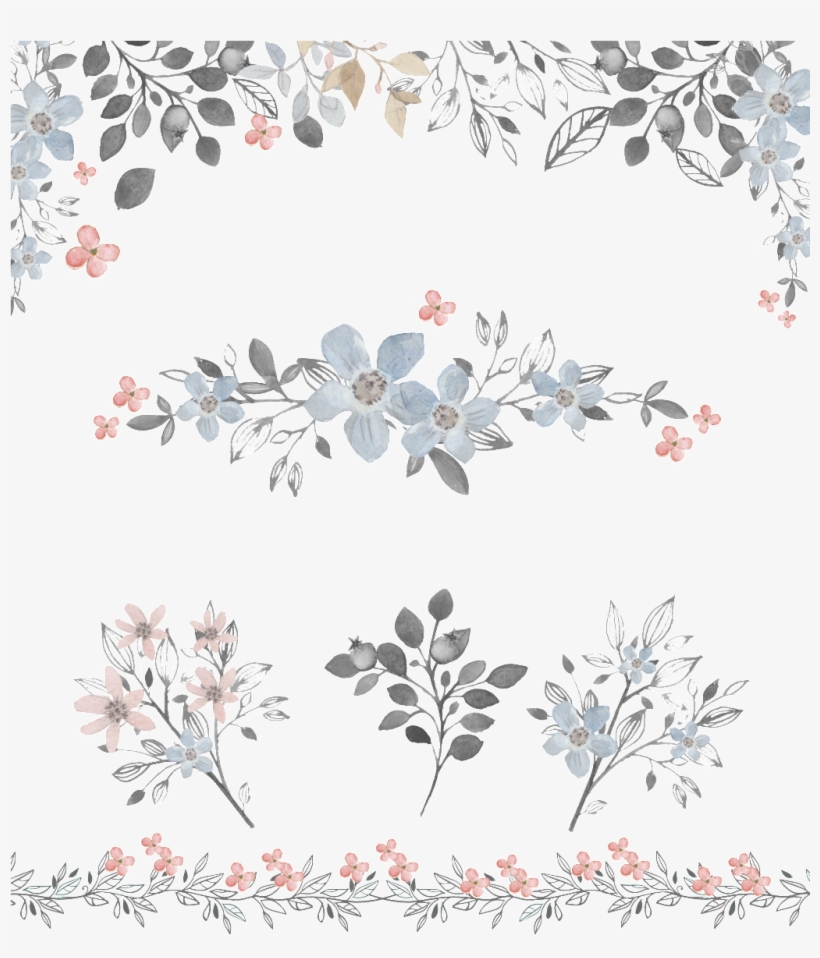 Flor Rosa Arbustos Con Png Transparente - Watercolor Painting, transparent png